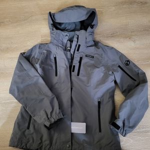 Foxelli Women's Rain Jacket Gray Size L